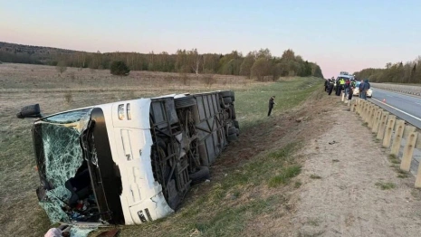 Автобус с паломниками перевернулся в Александровском районе: пострадали 35 человек
