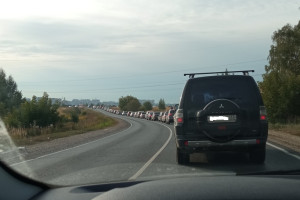  На въезде во Владимир выросла 4-километровая пробка
