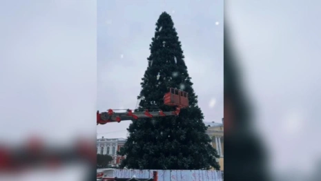 Во Владимире просрочили установку новогодней ели на Соборной площади
