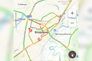 Владимир встал в пробках из-за ДТП