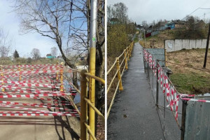 В Карабаново частично обрушился мост через реку