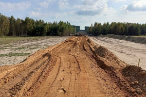 В деревне Камешковского района начали строить асфальтированную дорогу