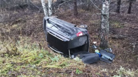 Пассажир попал в больницу после аварии с опрокидыванием в Гусь-Хрустальном районе