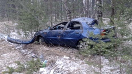В Ковровском районе рано утром перевернулась машина