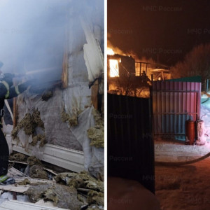 Во Владимирской области сгорел 2-квартирный дом