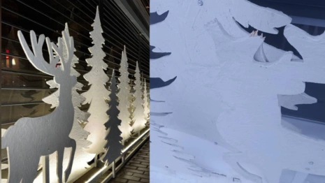 В Коврове вандалы разгромили новогодние декорации у пиццерии