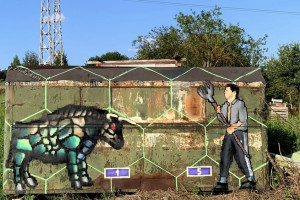 Владимирский художник разрисовал строительный вагончик в СНТ