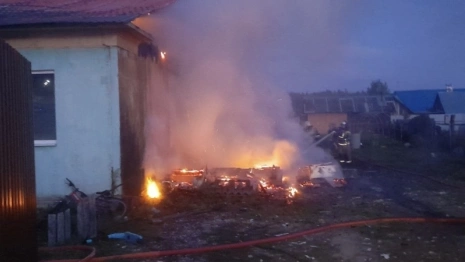 В деревне под Гусь-Хрустальным вспыхнул частный дом