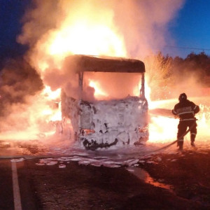 Во Владимирской области ночью сгорела фура 