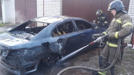 В Гусь-Хрустальном сгорела иномарка