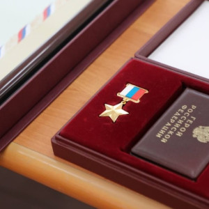 В Муроме семье погибшего на Украине майора передали звезду Героя России