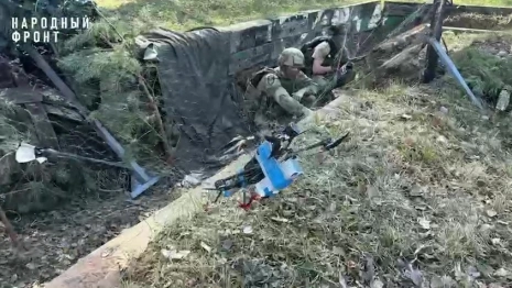 Владимирские бойцы научились ловить БПЛА рыболовными сетями