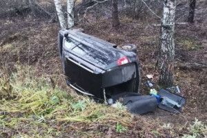 Пассажир попал в больницу после аварии с опрокидыванием в Гусь-Хрустальном районе