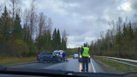 Под Гусь-Хрустальным у машины вырвало двигатель после ДТП