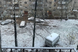 Владимир накрыло первым снегом