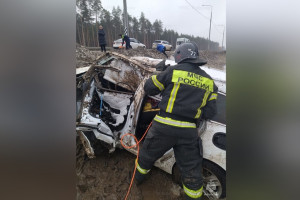 Во Владимирской области на платнике М-12 людей зажало в салоне после ДТП