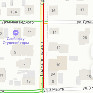 Во Владимире почти на месяц запретят движение транспорта по улице Гражданской