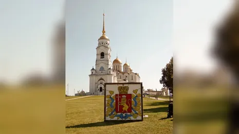Инсталляцию с гербом перенесут с Соборной площади во Владимире