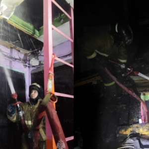 Во Владимирской области загорелся подъезд