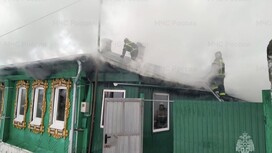 Во Владимирской области пожарные потушили охваченный огнем дом