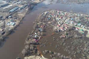 Во Владимирской области затопленные дома показали с высоты