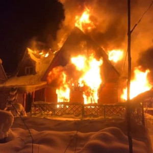 Во владимирской деревне сгорел частный дом