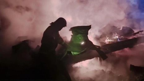 В Александровском районе ночью загорелся дачный дом