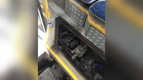 Во Владимире в Добром загорелся автобус