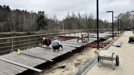 В поселке Вольгинский разгромили новую благоустроенную набережную