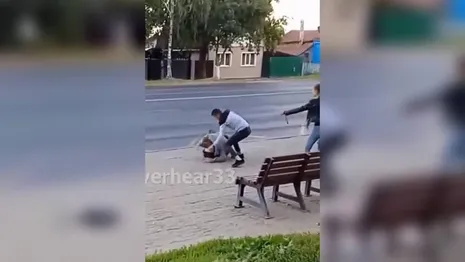 Жители Владимира сняли на видео драку на остановке