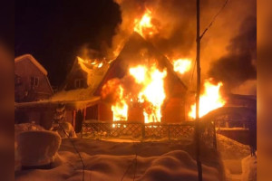 Во владимирской деревне сгорел частный дом