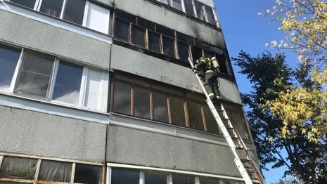 Во Владимире загорелся балкон многоэтажки