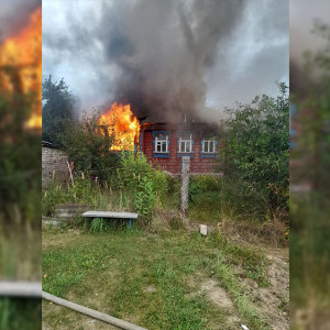 Во Владимирской области огонь охватил частный дом