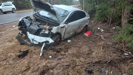 Во Владимирской области 69-летняя пассажирка пострадала в перевернувшейся легковушке