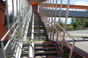 В Лакинске на трассе М-7 восстановили снесенный 3 года назад надземный переход