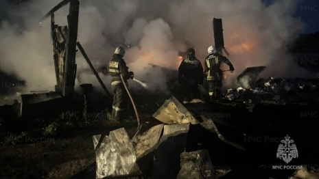 В селе Сновицы под Владимиром загорелась пилорама