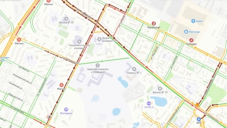 Во Владимире крупный проспект встал в пробке из-за ДТП