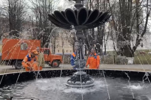 Во Владимире провели пробный запуск фонтана