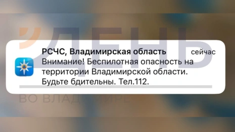МЧС предупредило жителей Владимирской области об опасности БПЛА