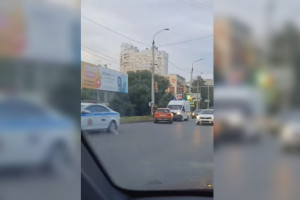 На выезде из Владимира сбили перебегающего на красный ребенка с собакой