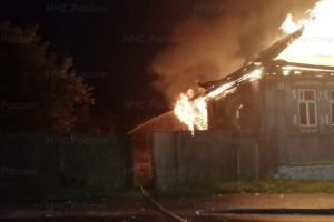 В деревне Лисавы под Александровом мощный пожар охватил частный дом