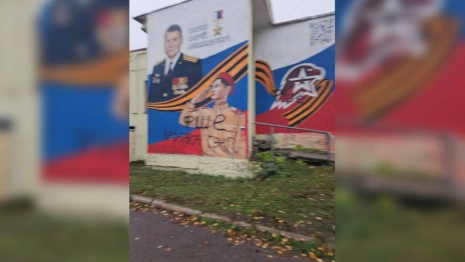 В Муроме изрисовали мурал в честь погибшего на СВО Героя России