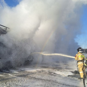 Загоревшейся на М-12 в Петушинском районе машиной оказался бензовоз