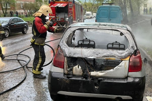 Во Владимире сгорел легковой автомобиль