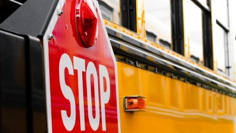 Во Владимирской области школьный автобус застрял на ледяной трассе