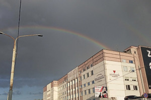 Над Владимиром взошла двойная радуга