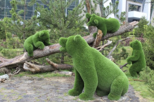 Во Владимире установят зеленые скульптуры медведей и льва