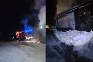 В Александровском районе загорелся дом