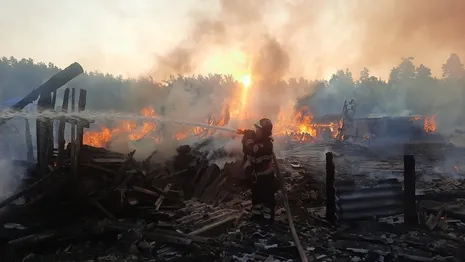 Во Владимирской области дотла сгорели дачный дом, гараж и сараи