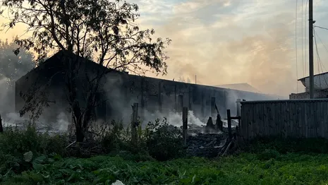 Тушить мощный пожар на производстве в Коврове помогали местные жители